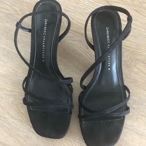 zara square toe heels